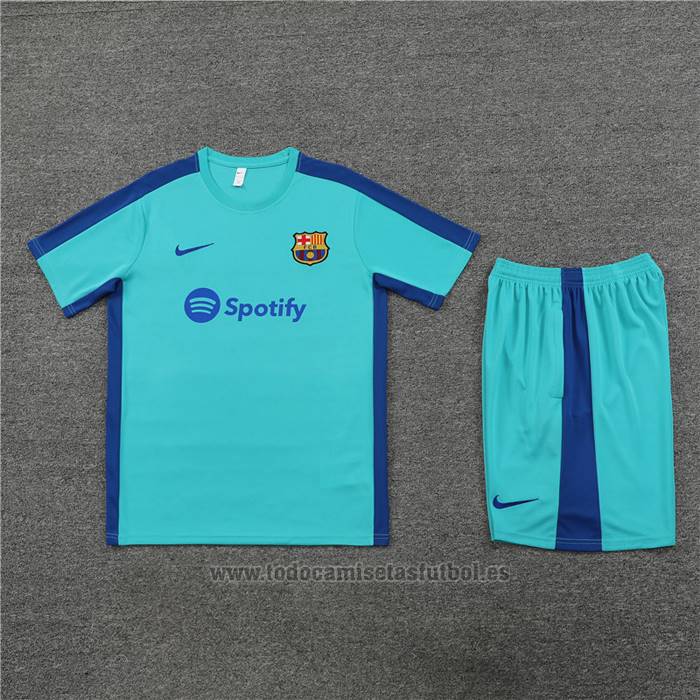 Chandal del Barcelona Manga Corta 2023-2024 Verde - Pantalon Corto